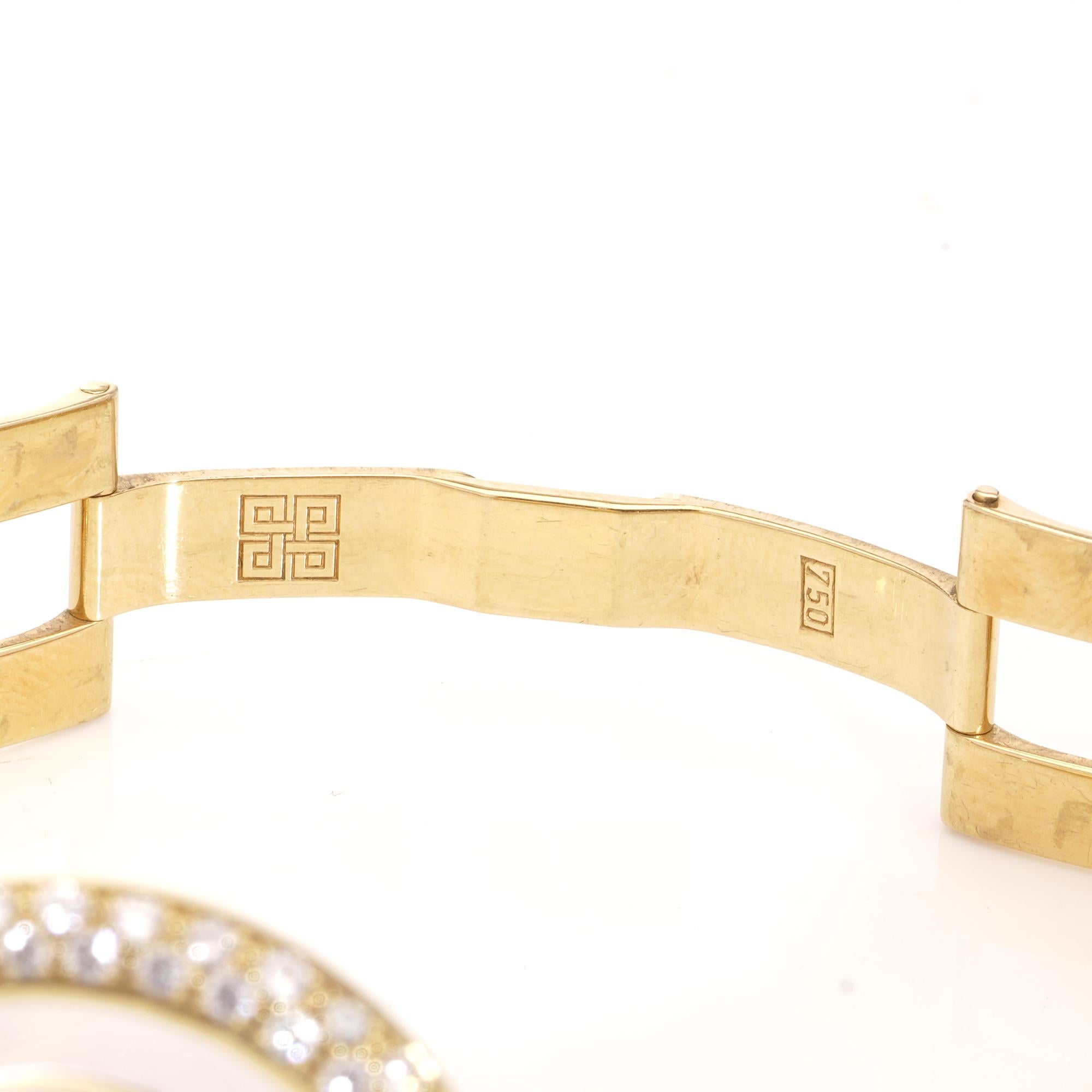 Chopard Happy Diamonds Montre-bracelet pour femme à quartz en or 18 carats en vente 2