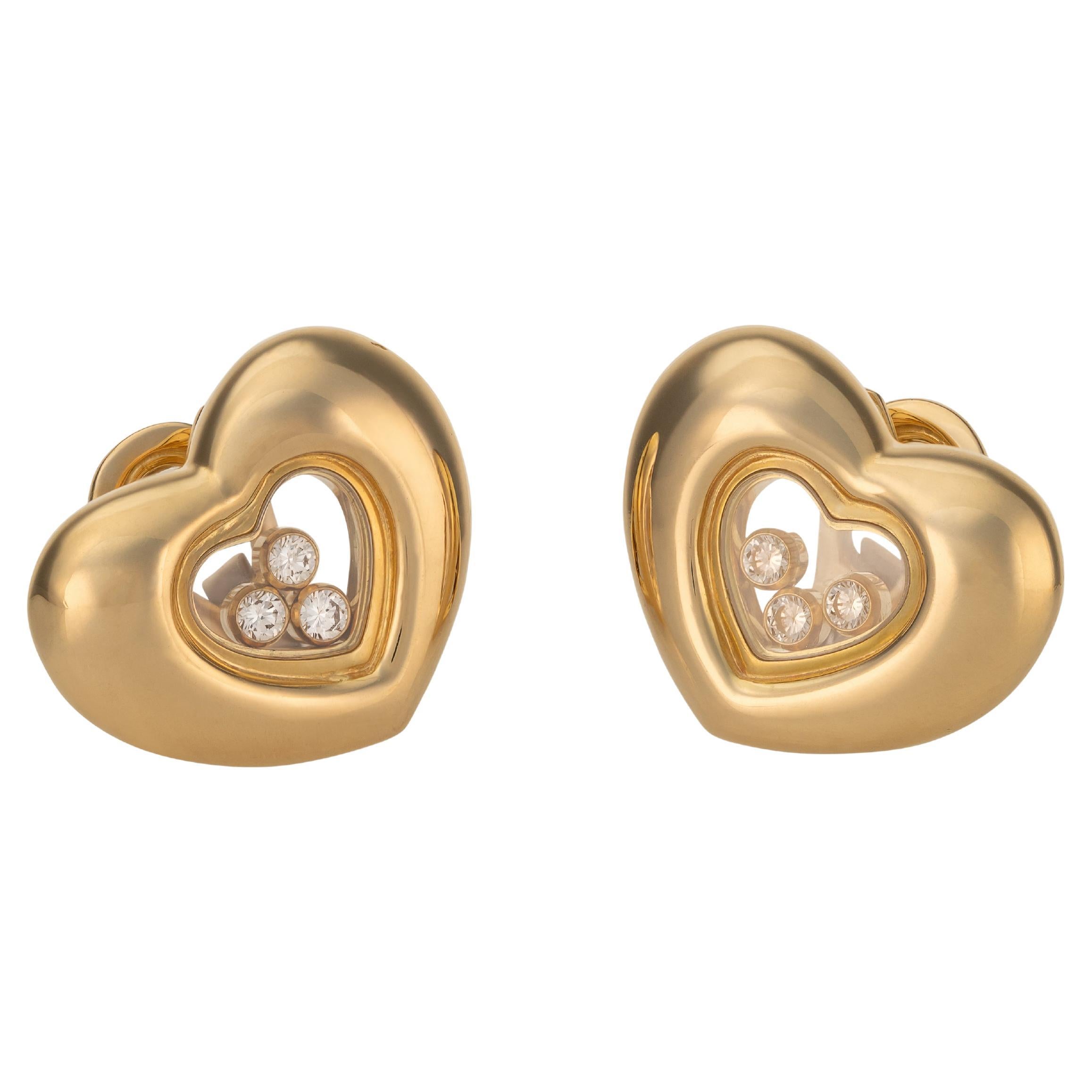 Chopard, épingles d'oreilles Happy Diamonds Icons