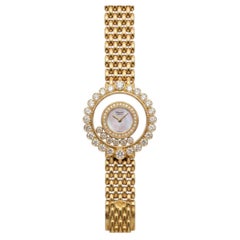 Chopard Happy Diamonds 2 Carat Diamond 18k Yellow Gold Wrist Watch