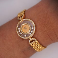 Chopard Happy Diamonds 22,05 Karat Diamant Ref 4097 Lünette 18K Gelbgold Uhr