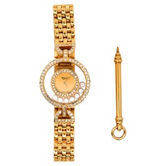 Chopard Happy Diamonds 22,05 Karat Diamant Ref 4097 Lünette 18K Gelbgold Uhr