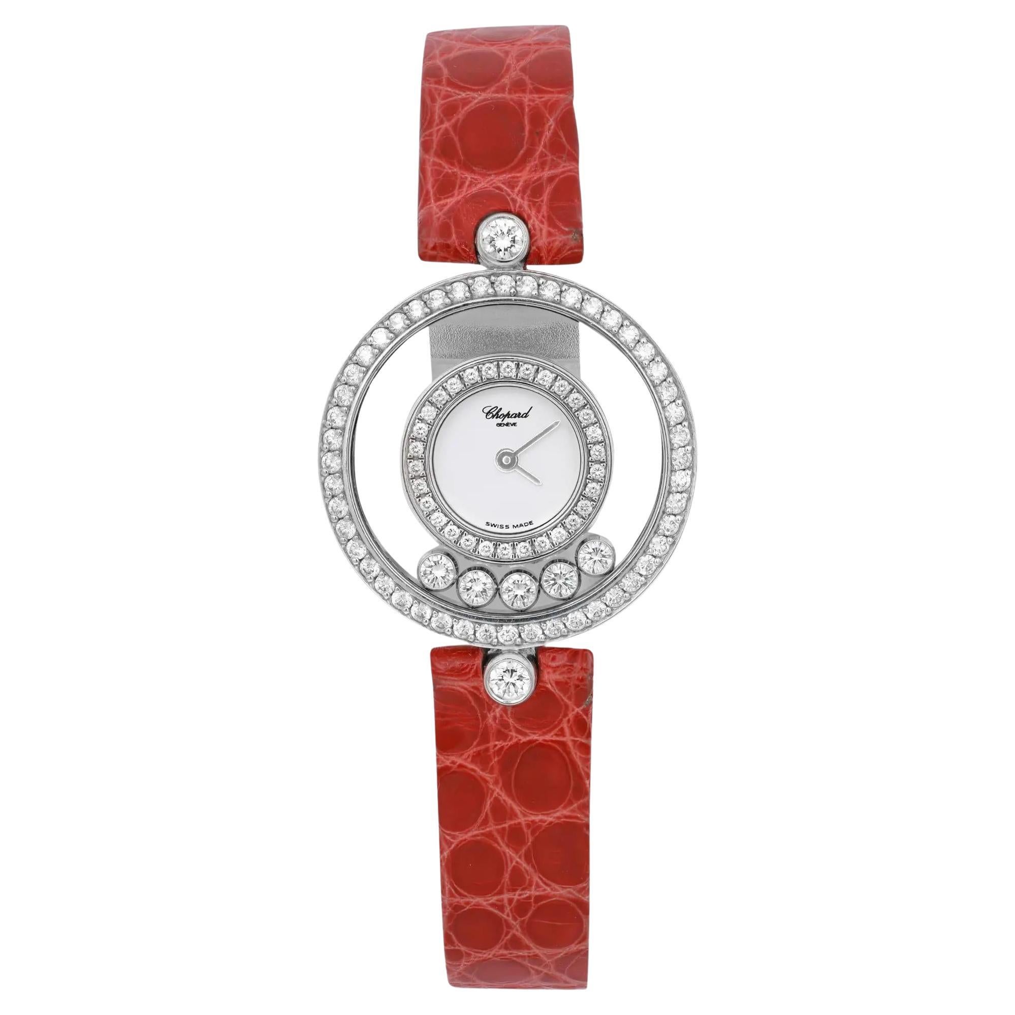 Chopard Happy Diamonds 24mm 18K White Gold White Dial Ladies Watch 20/3957