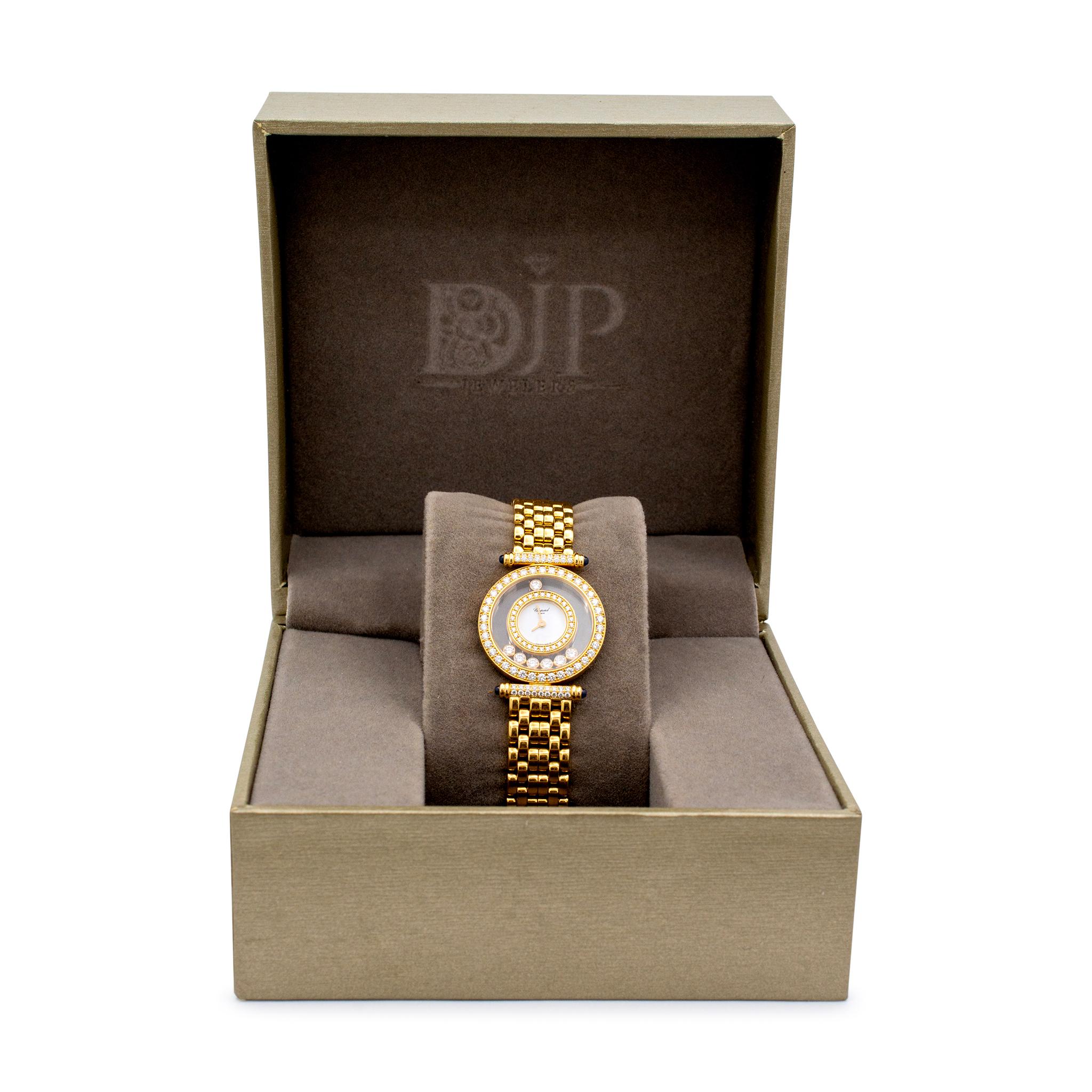 Chopard Happy Diamonds 25MM 4118 1 Diamond 18K Yellow Gold Ladies Watch 2