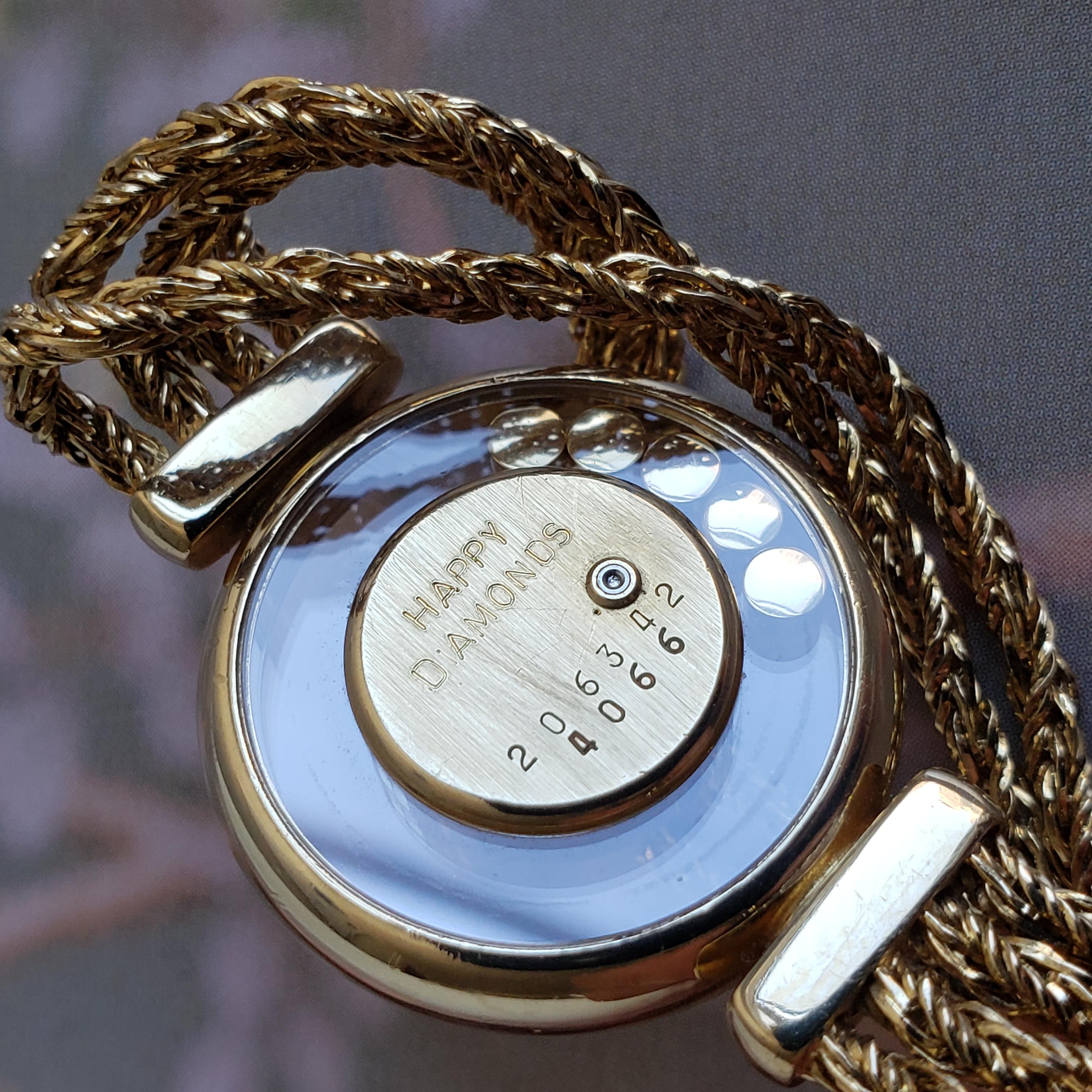 Chopard Happy Diamonds 4066M — 18K Gold 1990s Vintage Watch For Sale 10