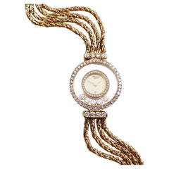 Chopard Happy Diamonds 4066M — 18K Gold 1990s Vintage Watch  total 90 diamonds