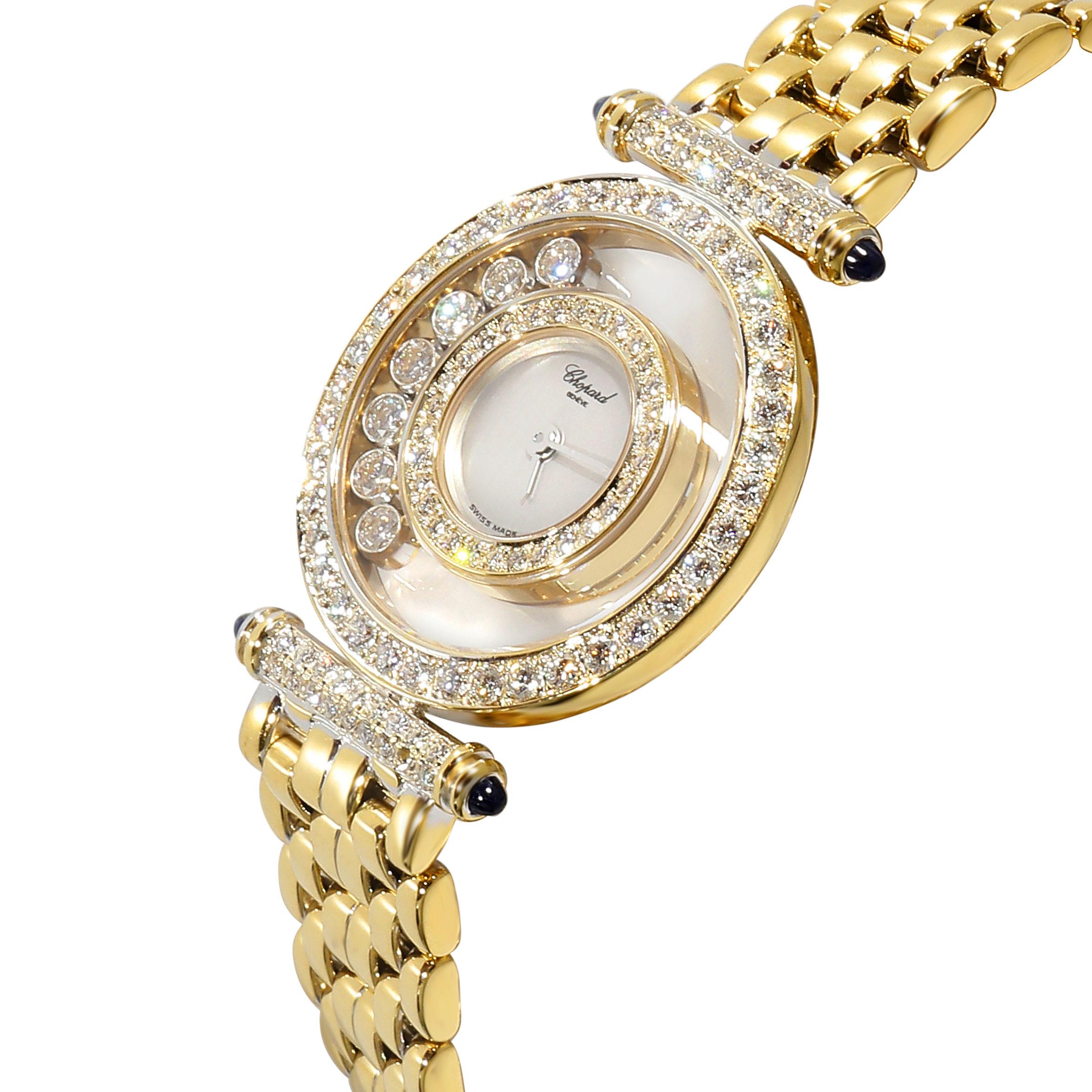 Chopard Happy Diamonds 4118 1 Women's Watch in 18kt Yellow Gold

SKU: 130444

PRIMARY DETAILS
Brand: Chopard
Model: Happy Diamonds
Country of Origin: Switzerland
Movement Type: Quartz: Battery
Year of Manufacture: 1990-1999
Condition: Since 1993,