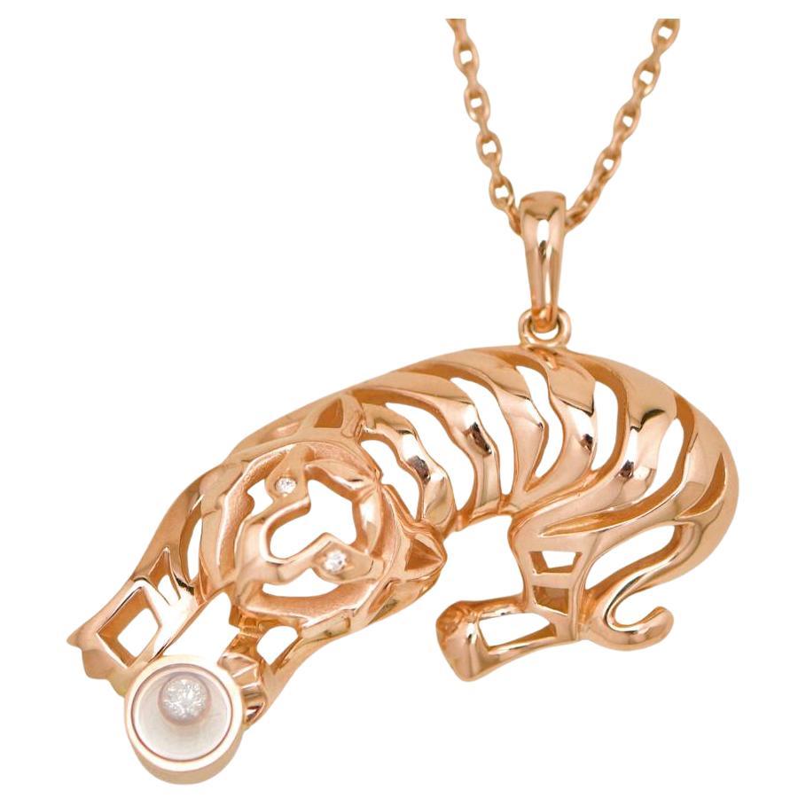 Chopard Happy Diamonds Animals World Pendant Necklace 18K Rose Gold in vendita