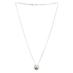 Chopard Happy Diamonds Ball Pendant Necklace 18k White Gold with Diamonds
