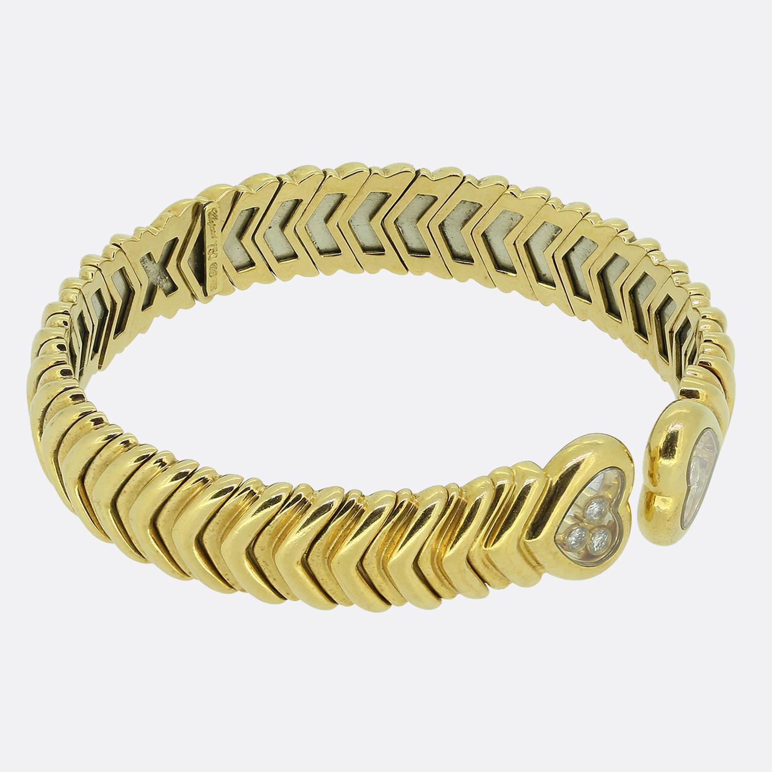 Taille brillant Chopard - Bracelet Happy Diamonds en vente