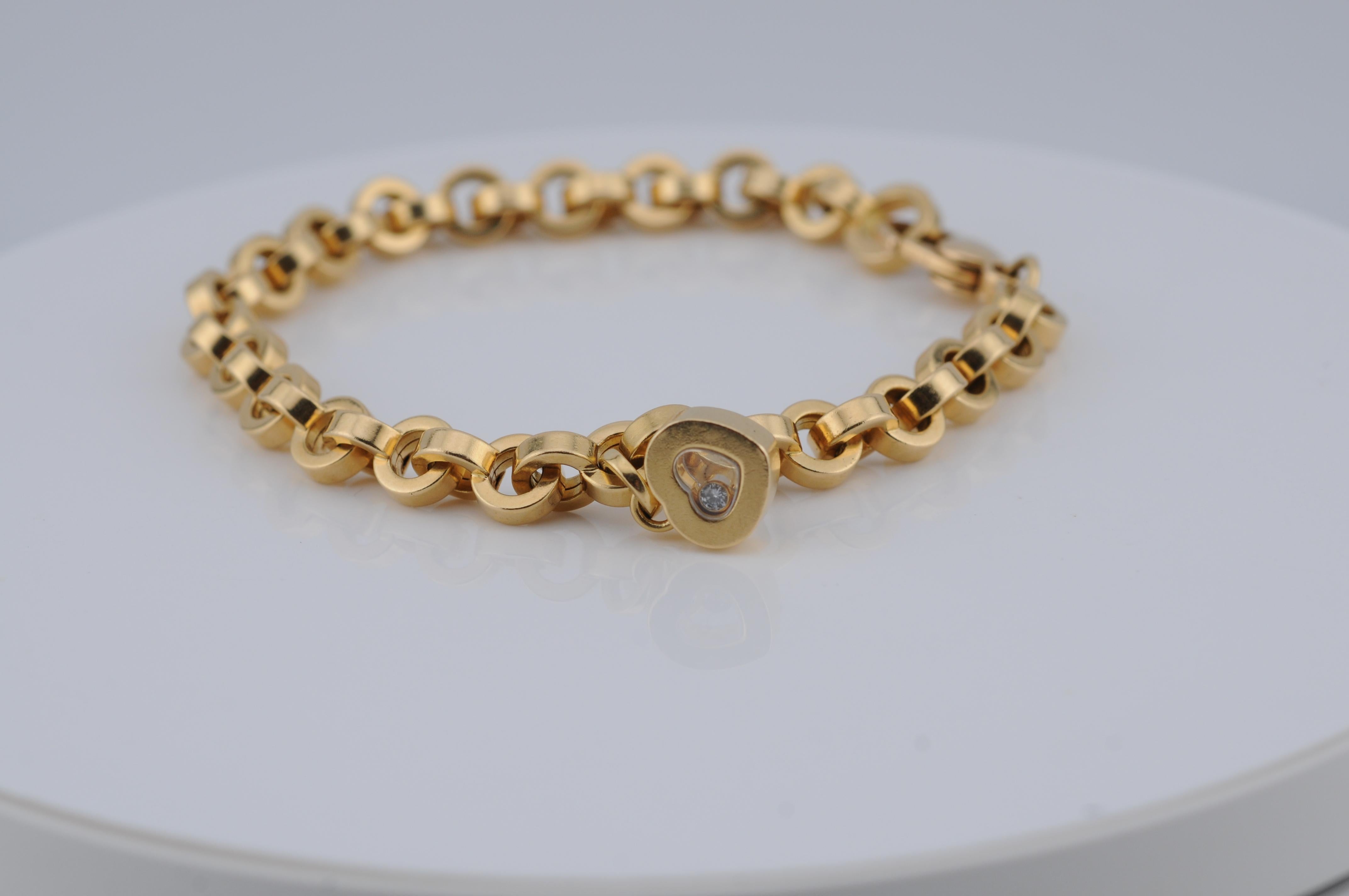 Chopard Happy Diamonds Bracelet in 18k Yellow Gold For Sale at 1stDibs