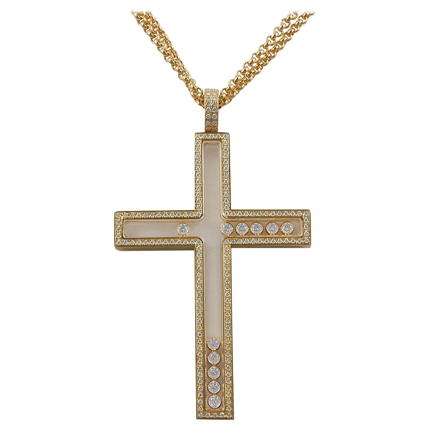 Chopard Pendentif croix Happy Diamonds en vente