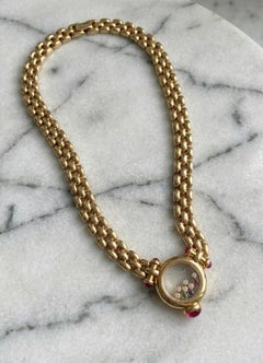 Chopard - Collier en or jaune 18 carats avec diamants Happy Diamonds