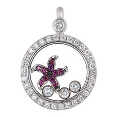 Chopard Happy Diamonds Diamond and Ruby Starfish Pendant
