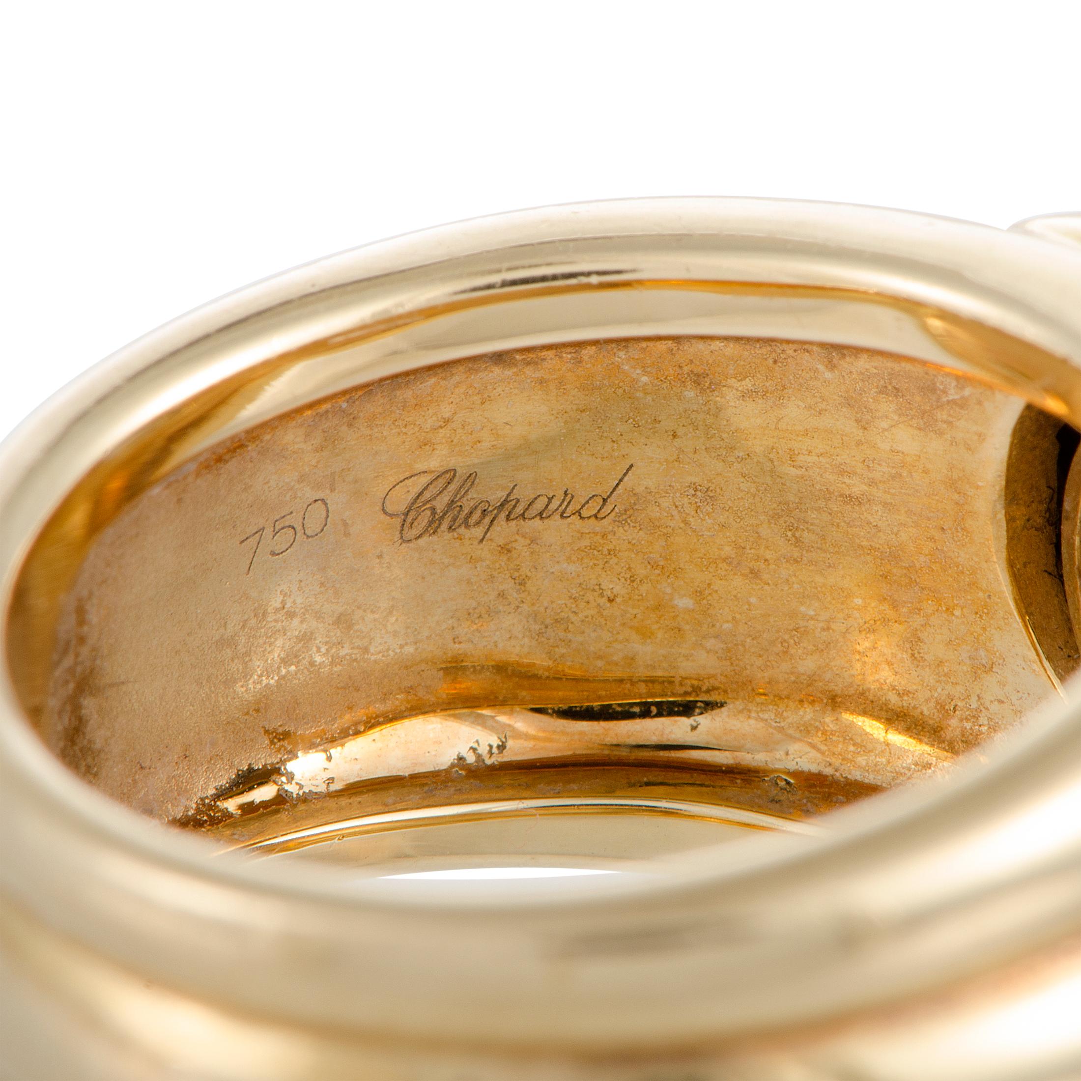 Chopard Happy Diamonds Diamond and Yellow Gold Elephant Band Ring 1