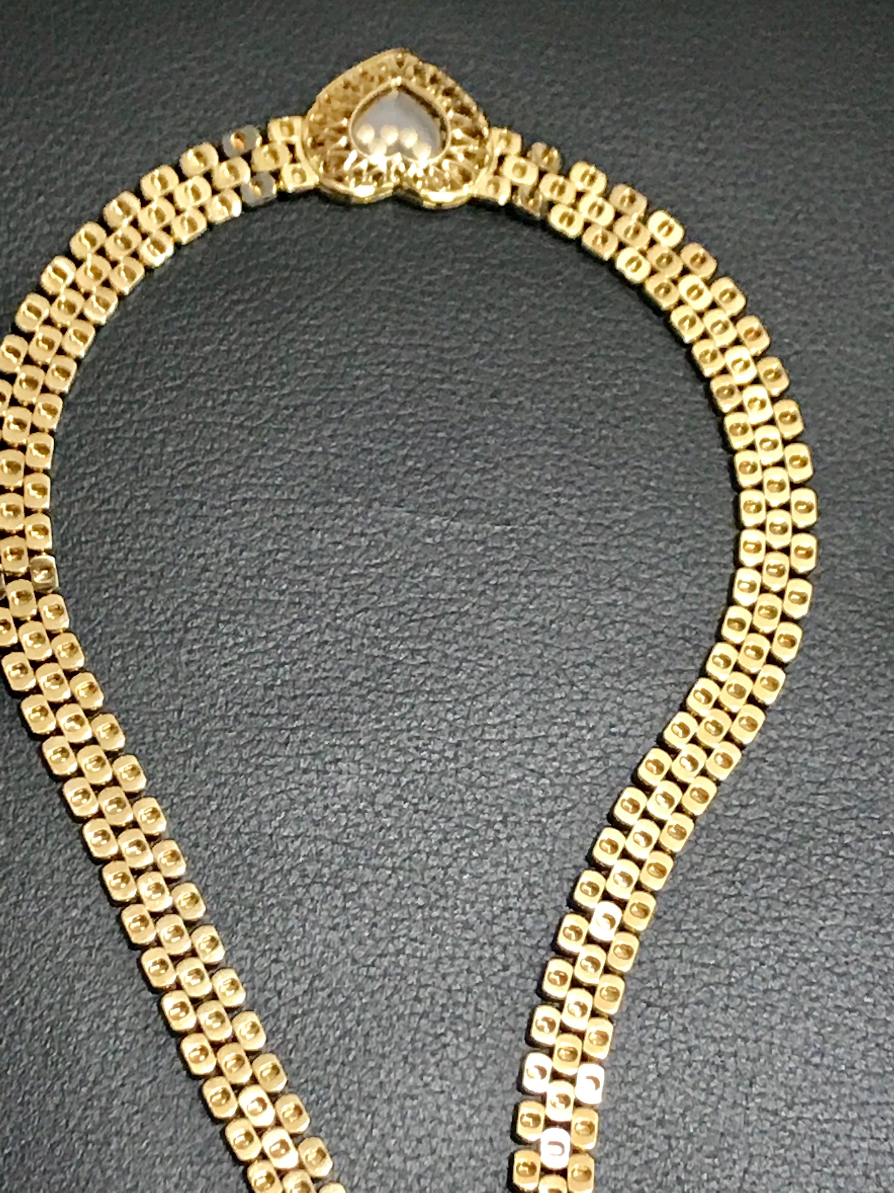Chopard Happy Diamonds Diamant Herz Halskette aus Gelbgold 18 Karat Gold, Nachlass im Zustand „Hervorragend“ im Angebot in New York, NY