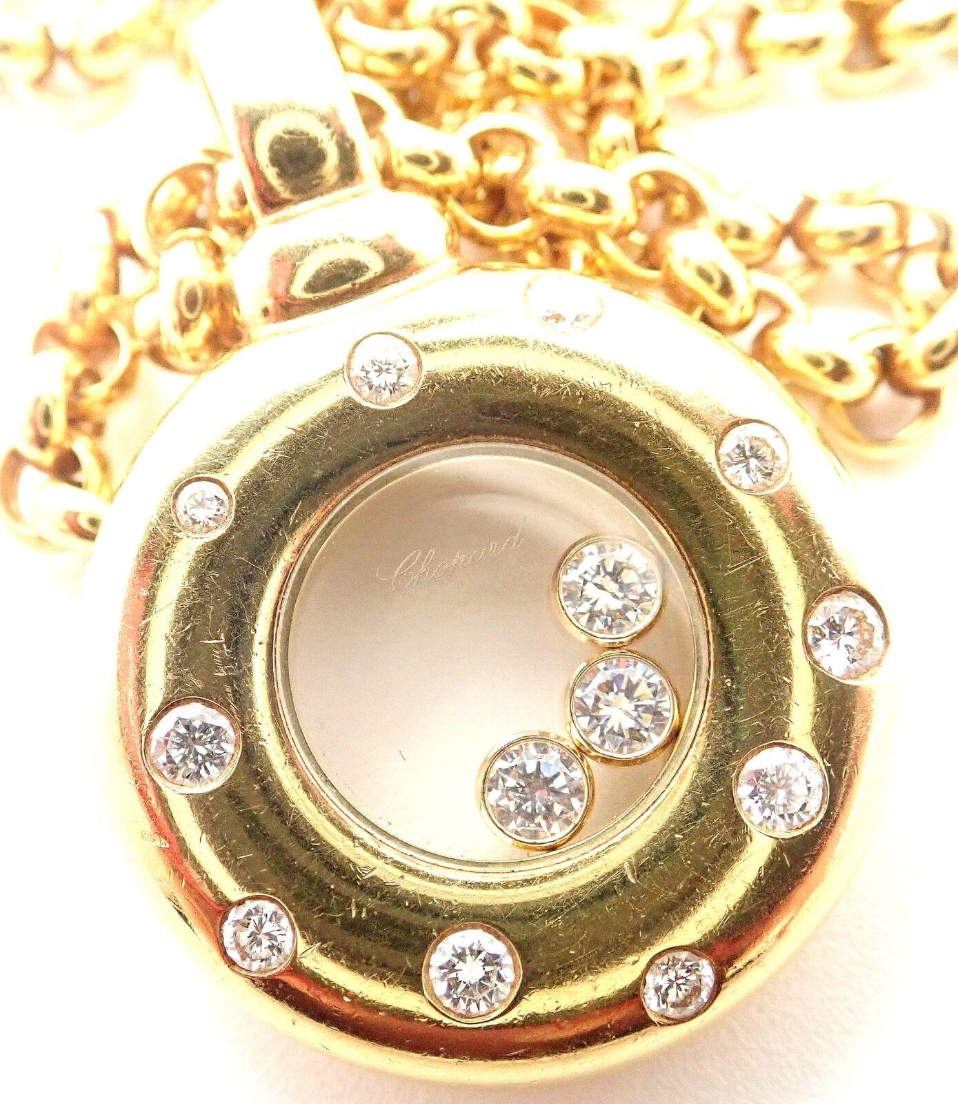 Chopard Happy Diamonds Diamond Yellow Gold Pendant Necklace 1