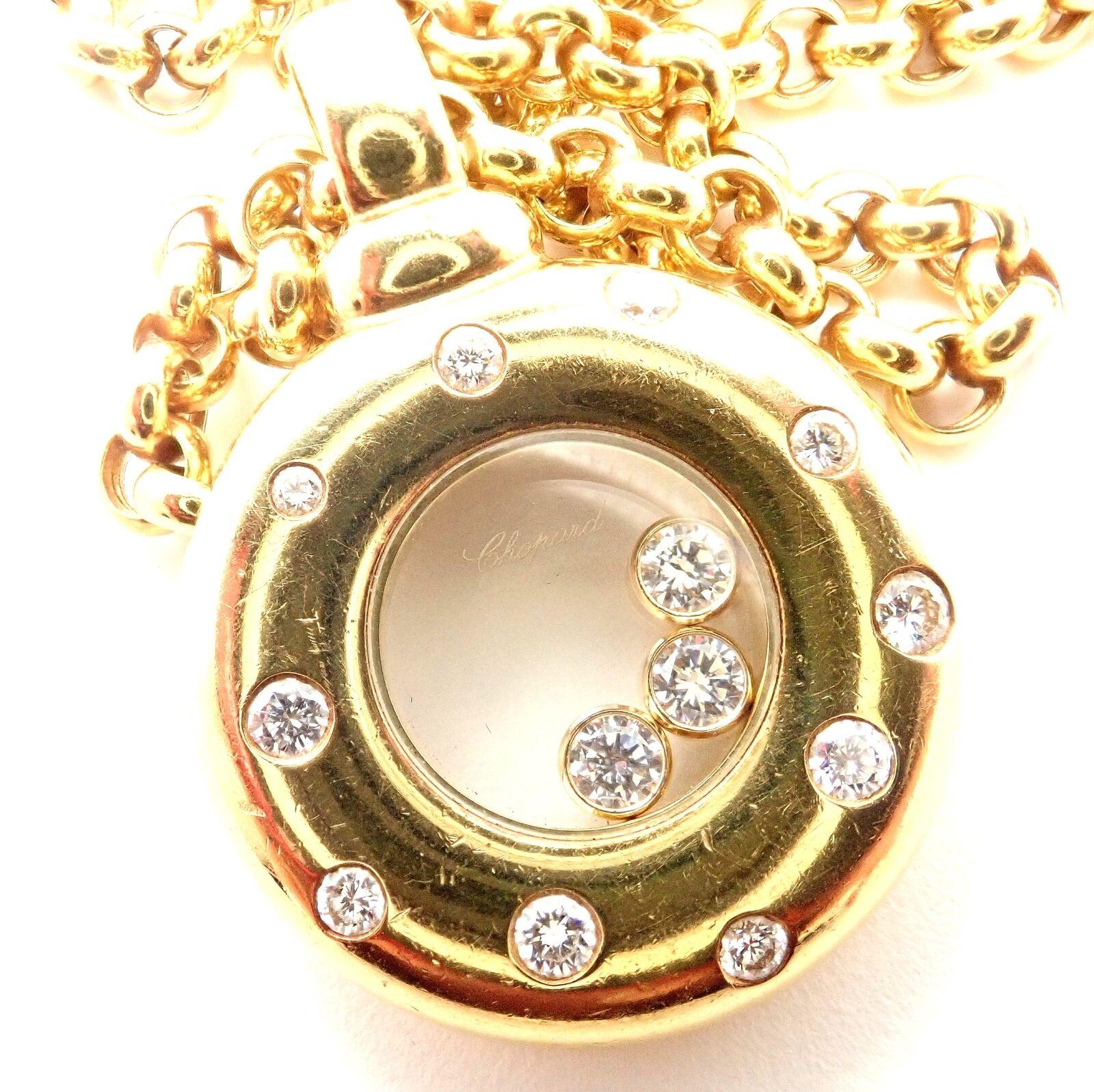 Chopard Happy Diamonds Diamond Yellow Gold Pendant Necklace 2