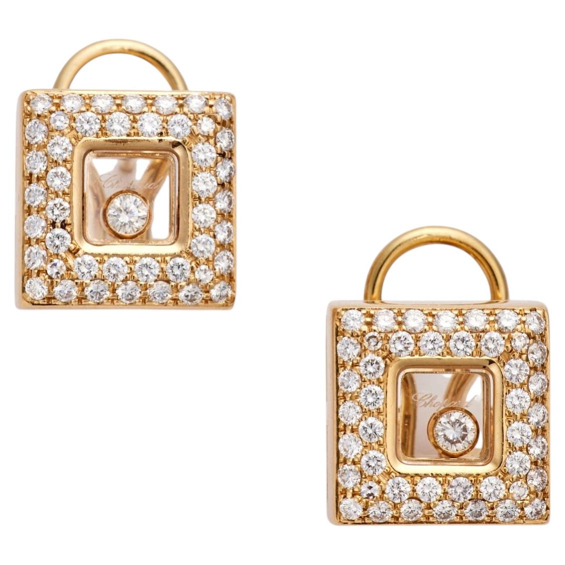 CHOPARD Happy Diamonds 18k Gold Earrings with 0.82ct Diamonds, 2010