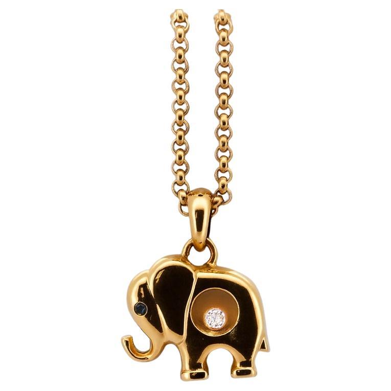 Chopard Happy Diamonds Elephant pendant For Sale