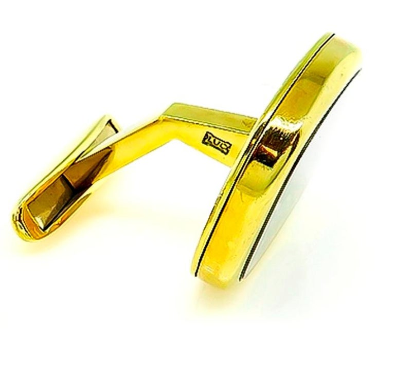 Chopard Happy Diamonds Gold Cufflinks In Good Condition For Sale In New York, NY