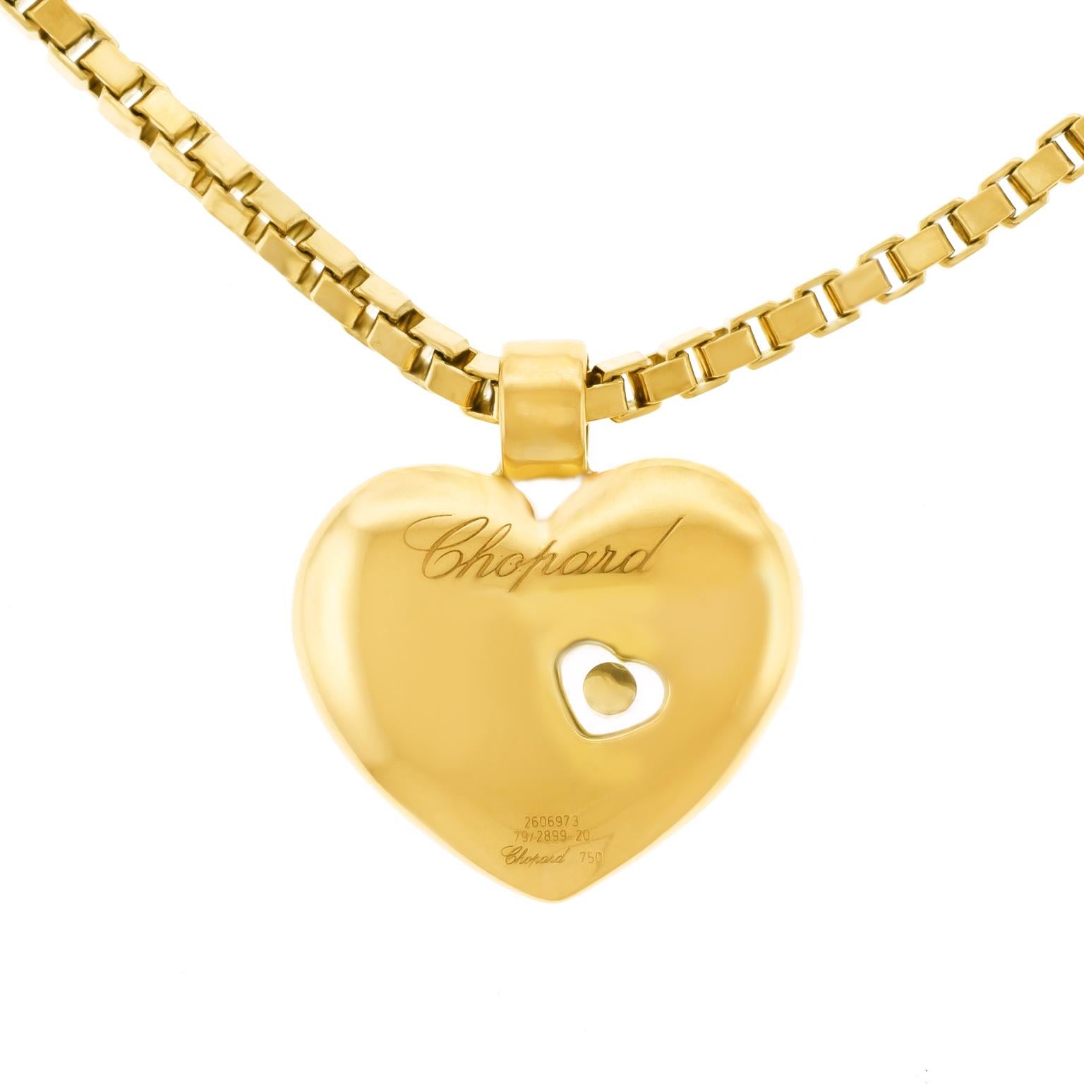 Chopard Happy Diamonds Gold Love Heart Pendant 2
