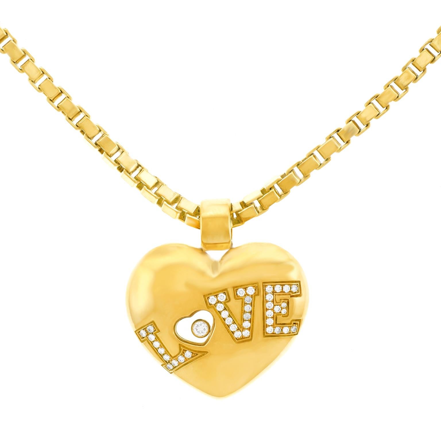 Chopard Happy Diamonds Gold Love Heart Pendant 3