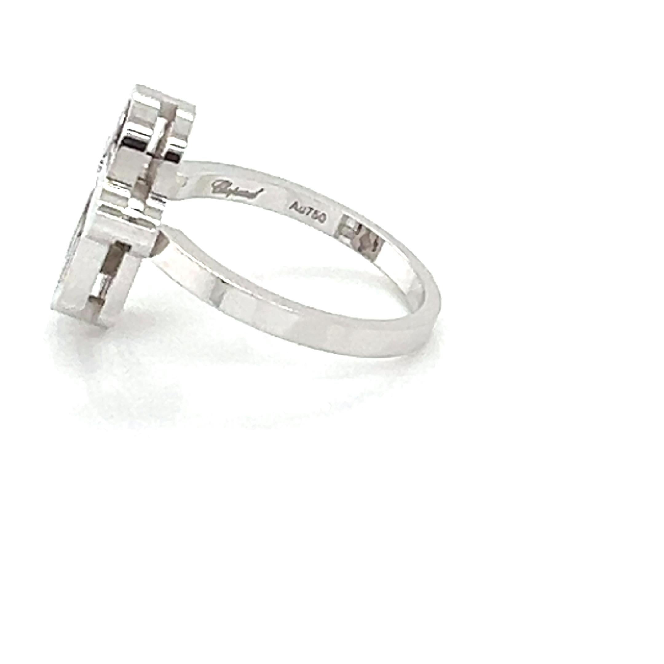 da uomo o donna Chopard Happy Diamonds Hamsa Hand Anello in oro bianco 18k con diamanti misura 6,5 in vendita