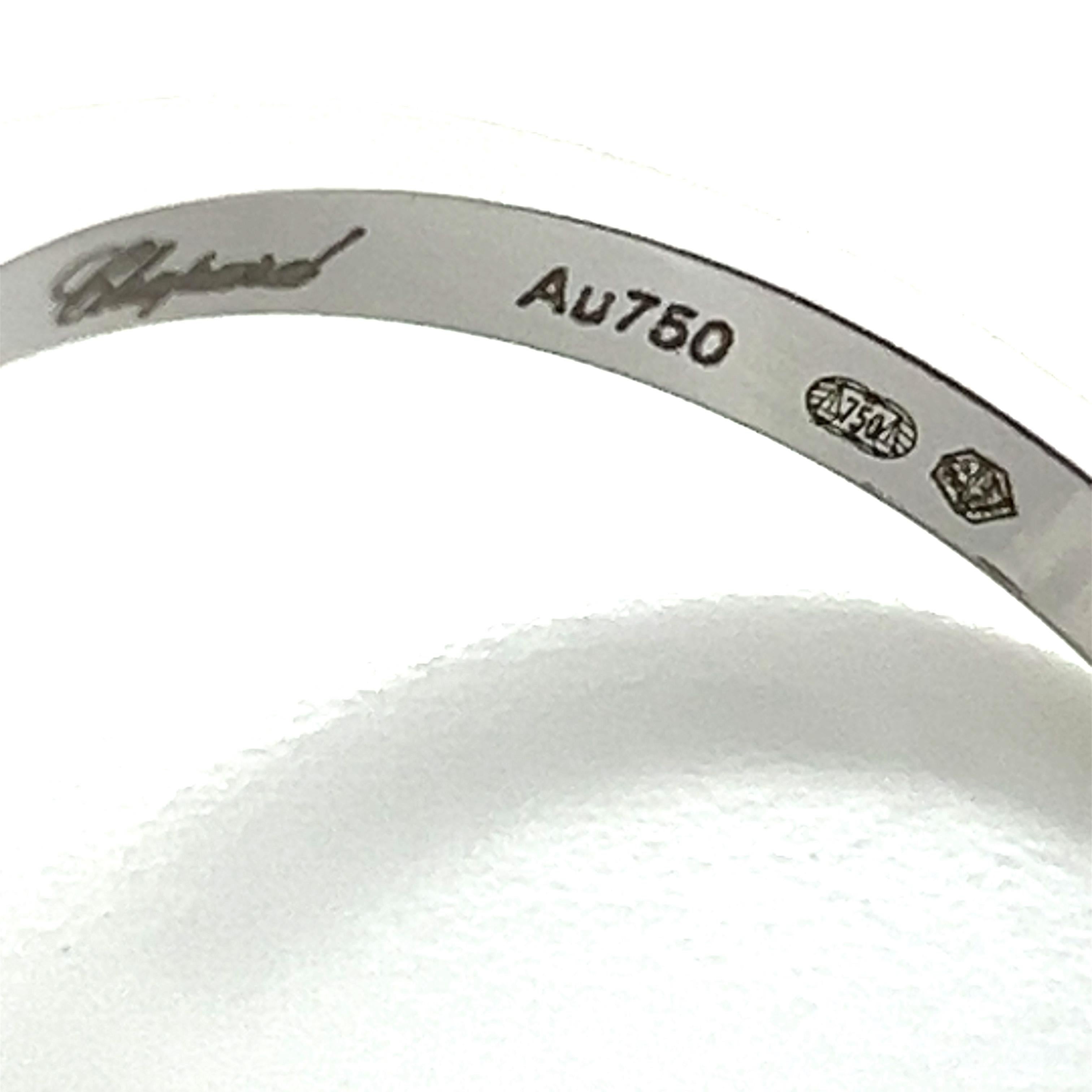 Chopard Happy Diamonds Hamsa Hand Anello in oro bianco 18k con diamanti misura 6,5 in vendita 2