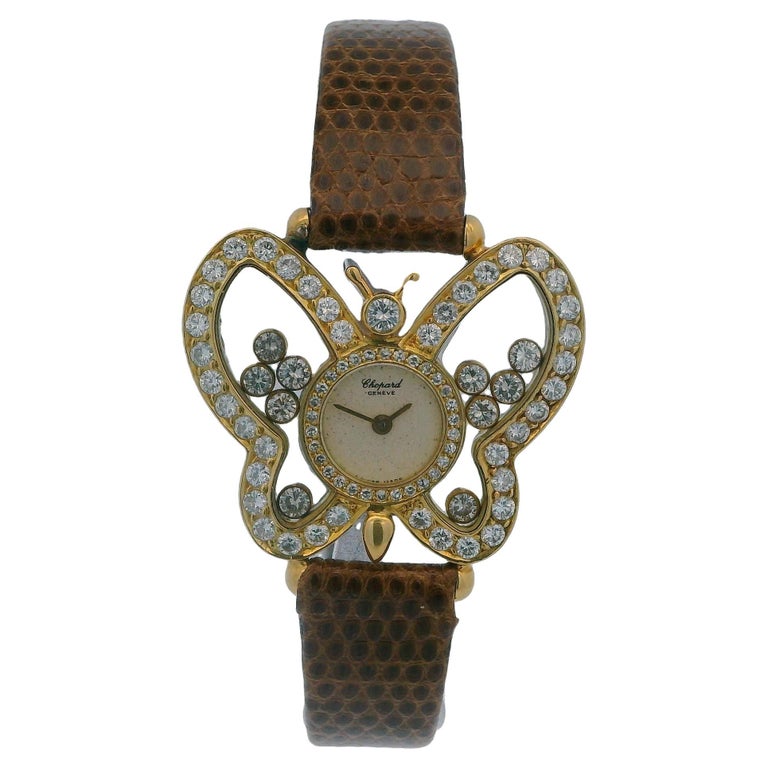 Reloj Chopard Happy Diamonds Happy Butterfly de oro amarillo de 18 - Main Image