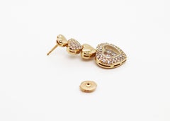 Chopard Happy Diamonds Heart 18 Karat Gelbgold und Diamant-Ohrringe