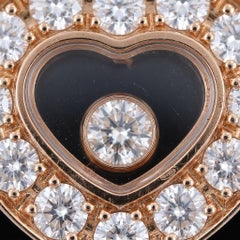 Chopard Happy Diamonds Heart 18k Yellow Gold Diamond Stud Earrings