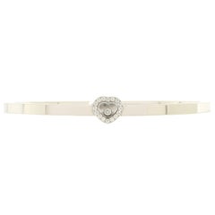 Chopard Happy Diamonds Heart Bangle Bracelet 18k White Gold and Diamonds