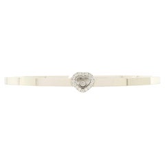 Chopard Happy Diamonds Heart Bangle Bracelet 18k White Gold and Diamonds