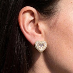Chopard Happy Diamonds Heart Earrings 2.80ct Diamond 18K Yellow Gold
