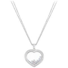 Chopard Happy Diamonds Heart Necklace with Double Gold Chain