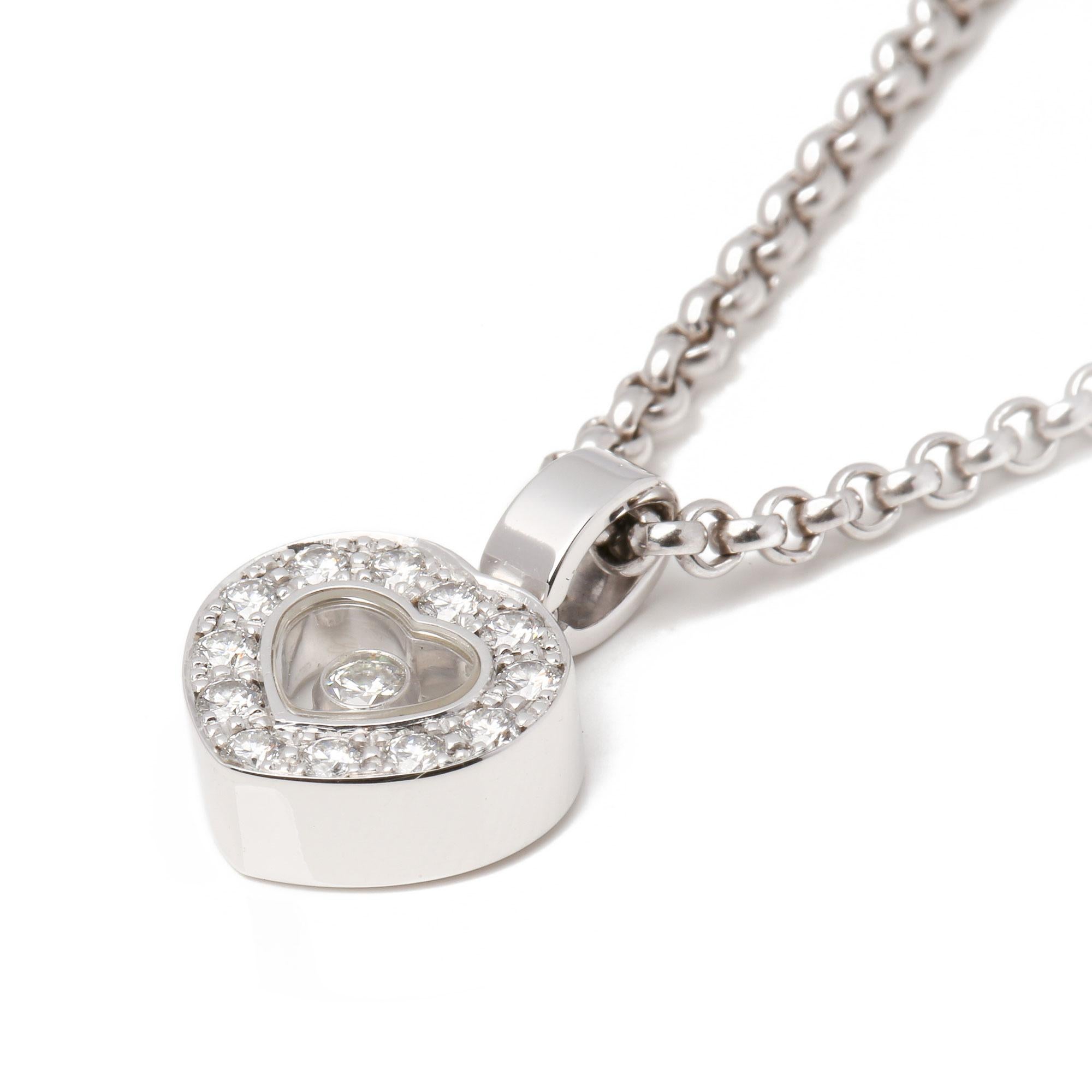 Round Cut Chopard Happy Diamonds Heart Pendant