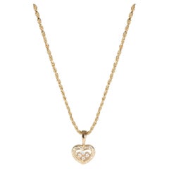 Chopard Happy Diamonds Heart Pendant in 18k Yellow Gold 0.23 Ctw