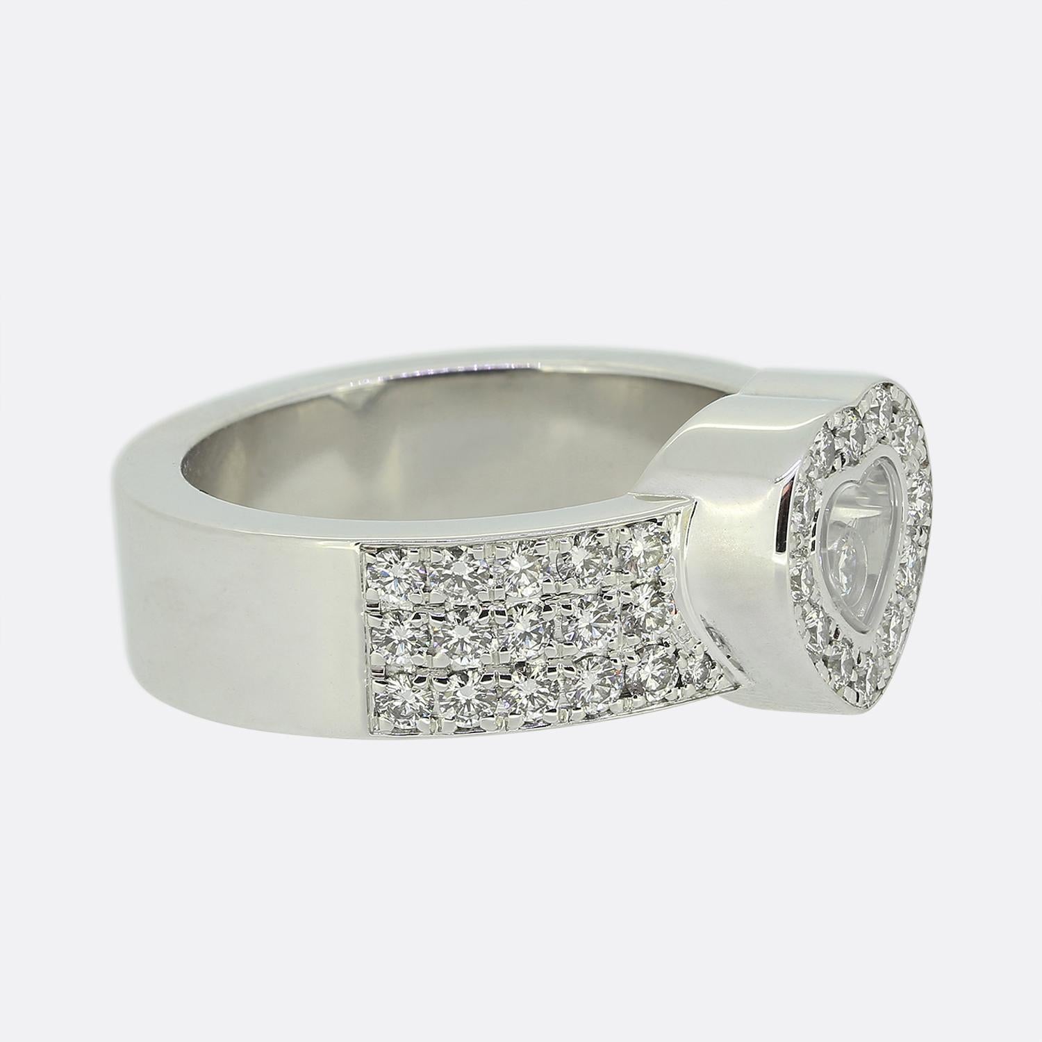 Brilliant Cut Chopard Happy Diamonds Heart Ring For Sale