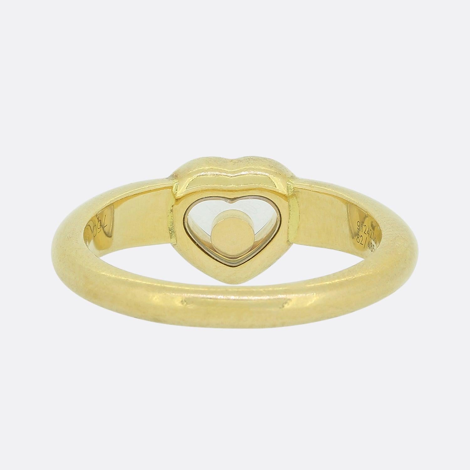 Brilliant Cut Chopard Happy Diamonds Heart Ring For Sale
