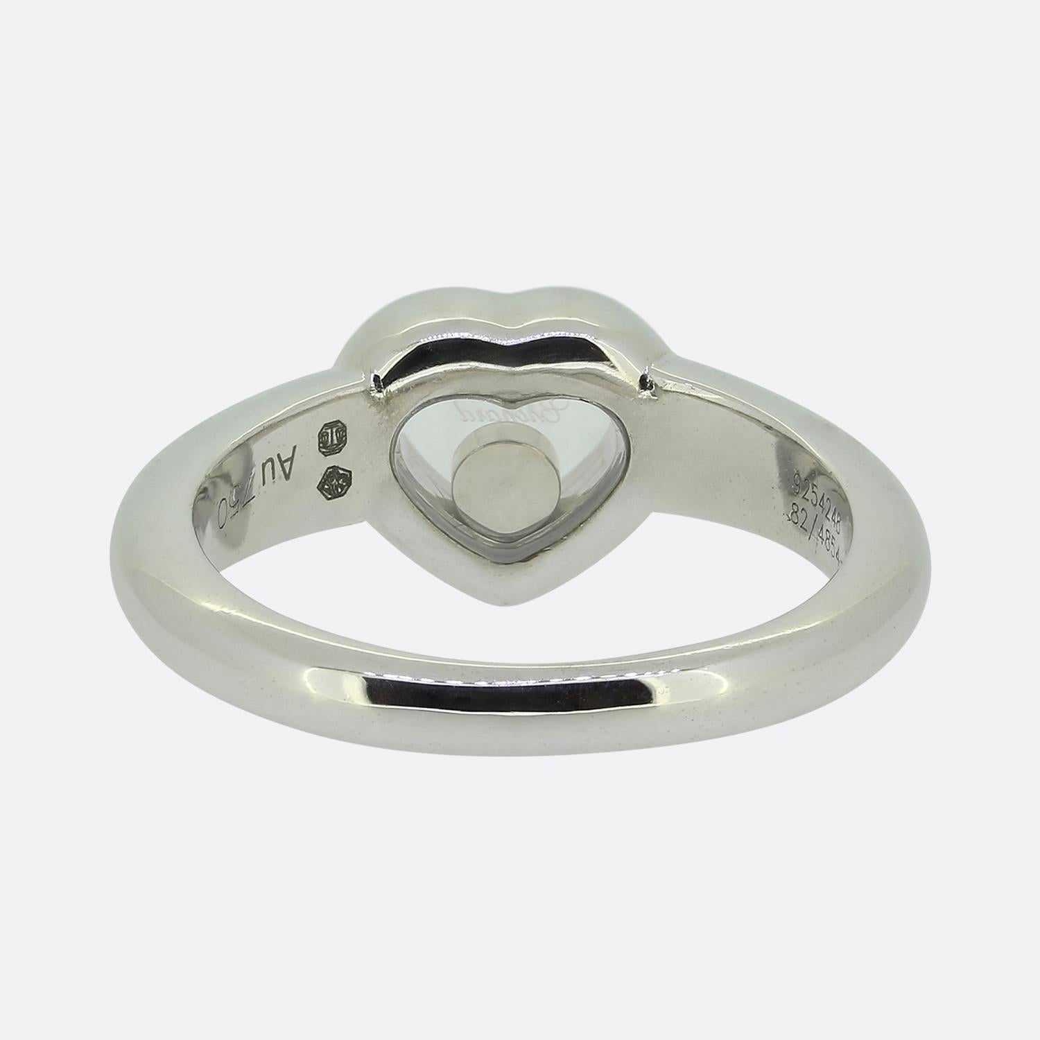 Taille brillant Chopard Bague Happy Diamonds en forme de cœur en vente