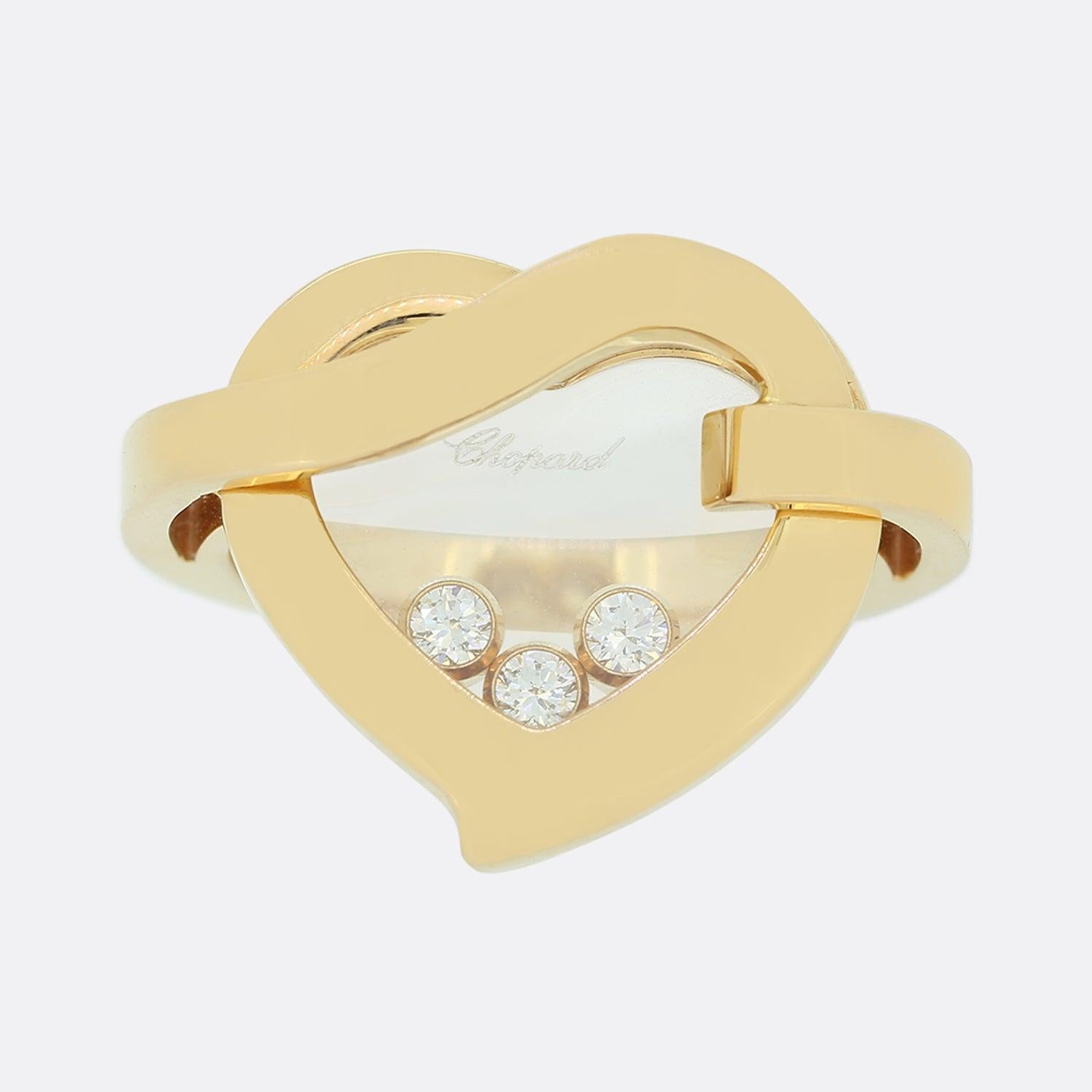 Chopard Happy Diamonds Heart Ring In Good Condition For Sale In London, GB