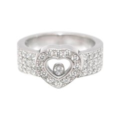 Chopard Happy Diamonds Heart Ring in 18 Karat White Gold - Size 6