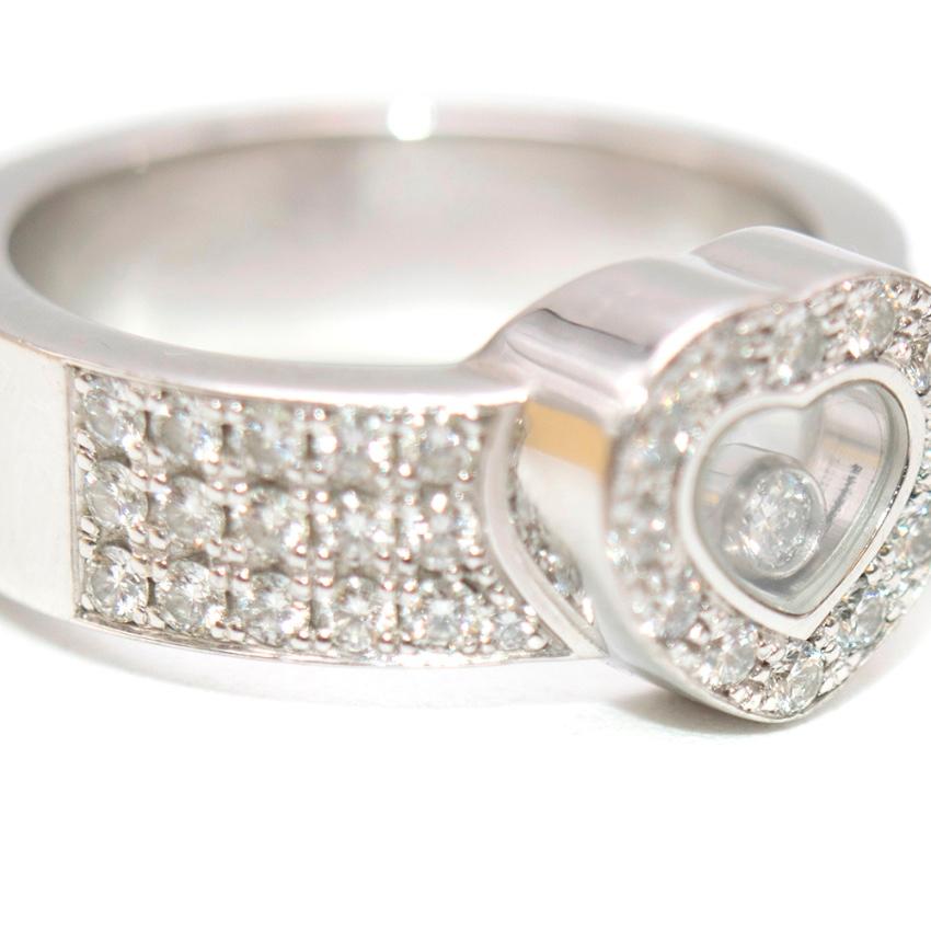 chopard heart ring floating diamonds