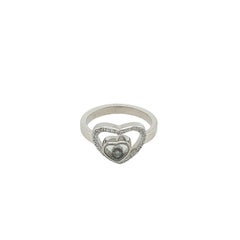 Chopard Happy Diamonds Heart Shape Ring 3207992 in 18ct White Gold