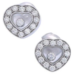 CHOPARD Happy Diamonds Heart Studs in 18kt white Gold