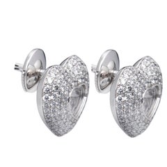Chopard Happy Diamonds Hearts White Gold Pave Diamond Earrings 83/7417-1001