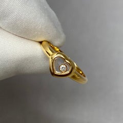 Chopard Happy Diamonds Icon 18 Karat Yellow Gold Heart Ring Size M US 61/2