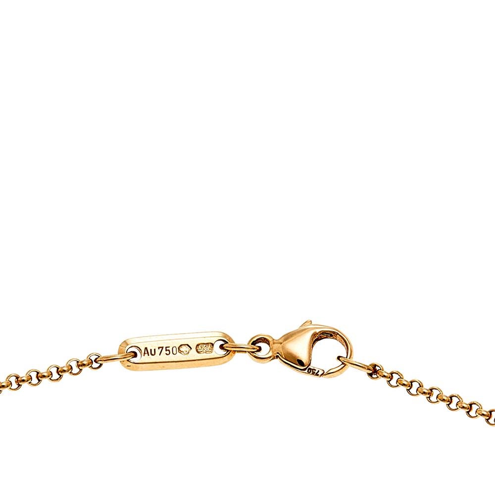 Contemporary Chopard Happy Diamonds Icon 18K Rose Gold Pendant Necklace