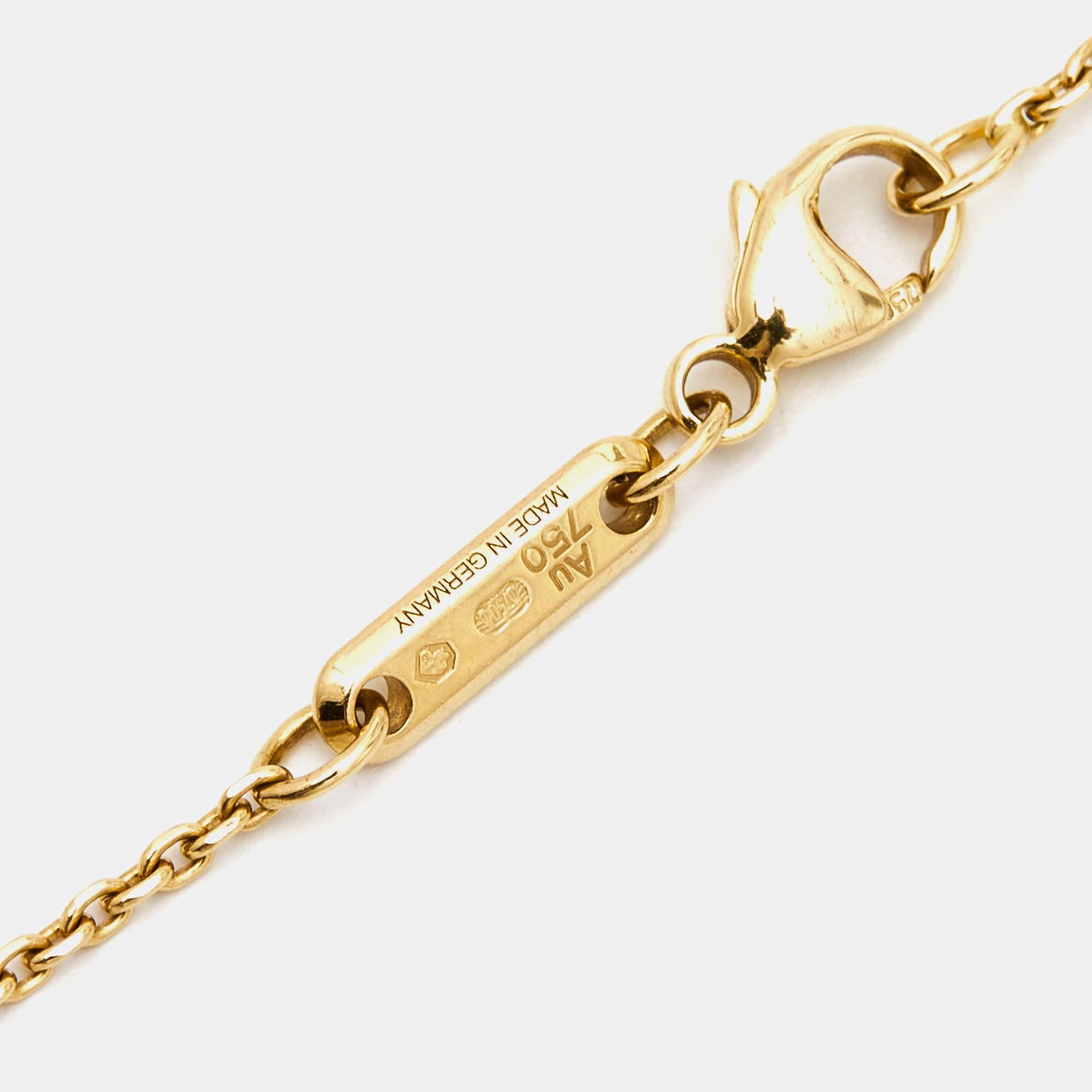 Chopard Bracelet Icon Happy Diamonds en or jaune 18 carats État moyen - En vente à Dubai, Al Qouz 2