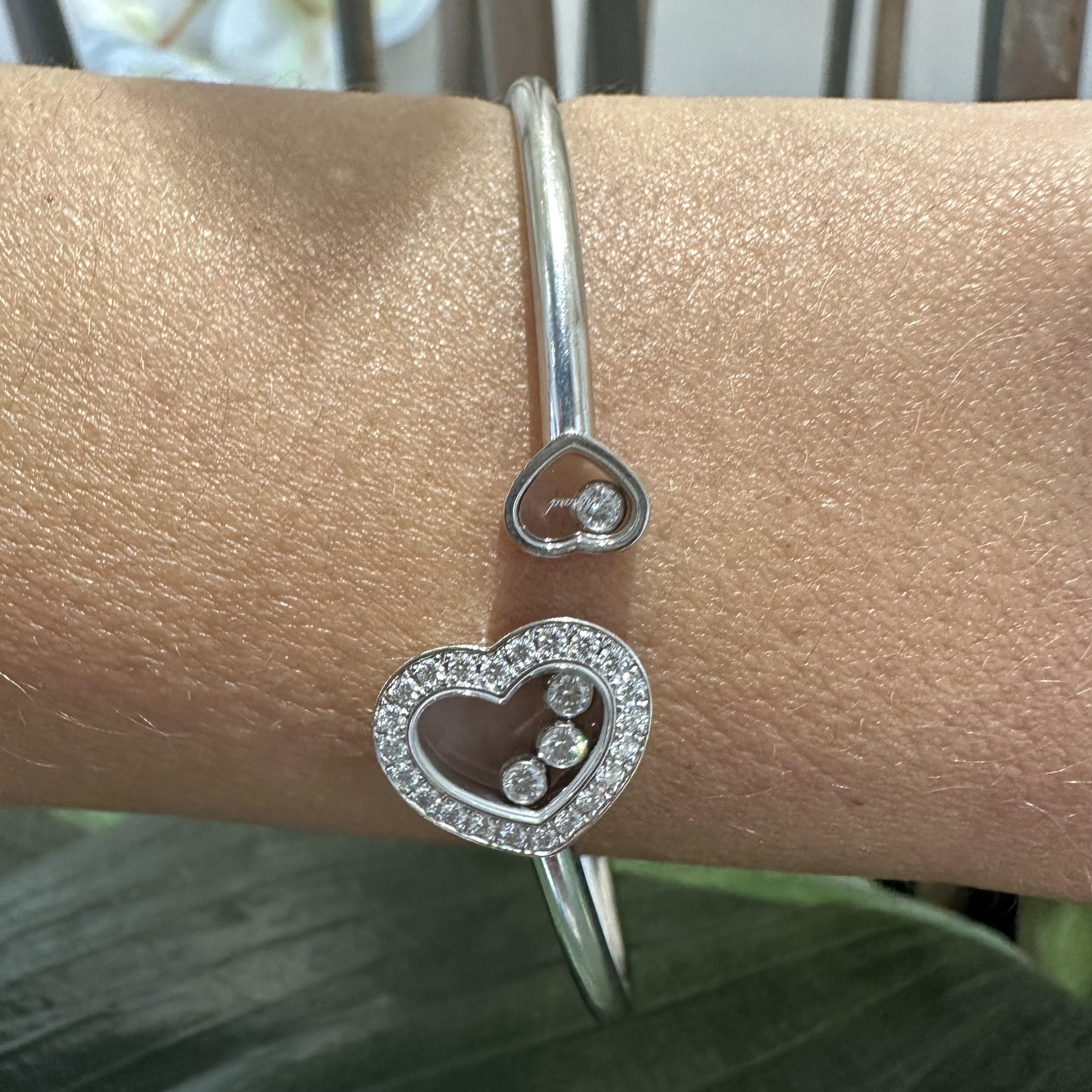 Bracciale Chopard Happy Diamonds Icon in oro bianco 18k con diamanti In condizioni ottime a Miami, FL